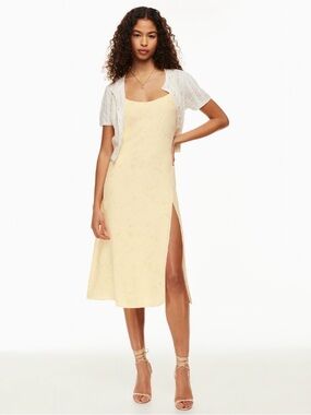 Aritizia Wilfred - Affogato Dress Floral Spaghetti Strap Midi slip dress